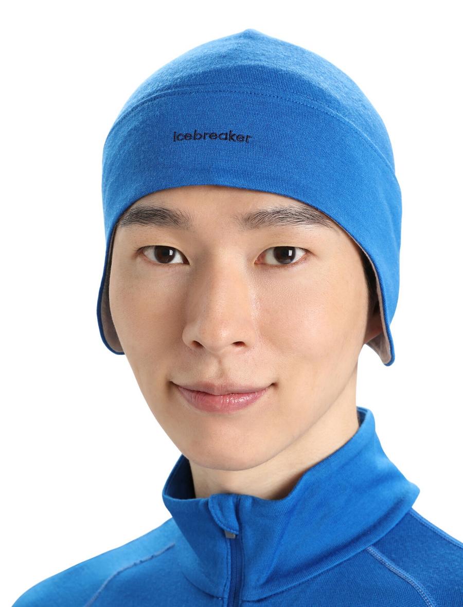 Lazurite / Ether Icebreaker Unisex Merino Quantum Beanie Men's Hats | AU 1085VRWD